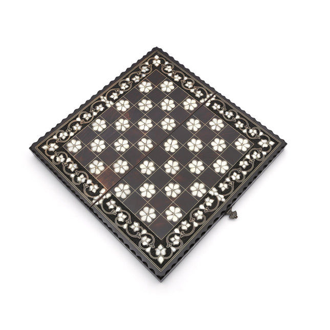 Sedef Kakmalı + Ahşap + El Yapımı + Tavla 50 cm