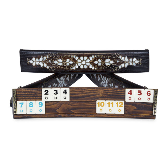 Lüks Oval Ahşap Okey Oyunu – El Yapımı Kula Okey Oyun Seti – Hediyelik Oyun Takımı