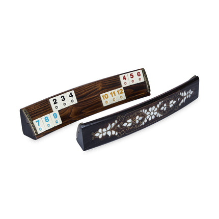 Lüks Oval Ahşap Okey Oyunu – El Yapımı Kula Okey Oyun Seti – Hediyelik Oyun Takımı